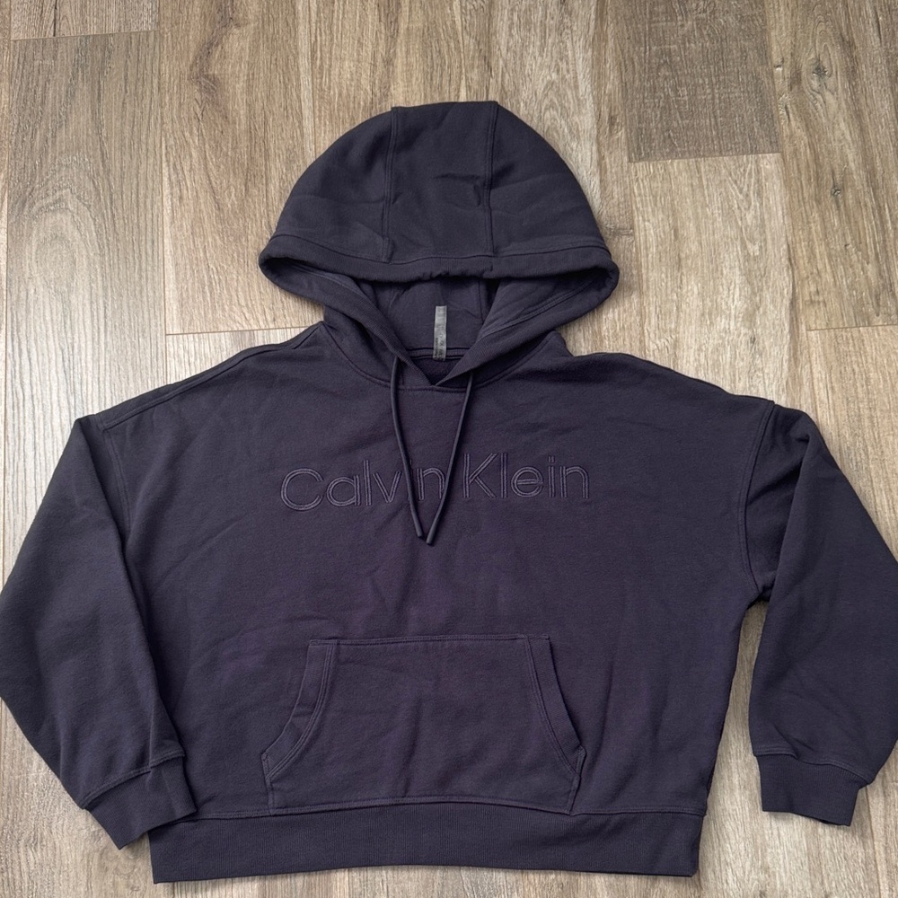 Calvin Klein Women’s Dark Purple Oversized Hoodie Size M